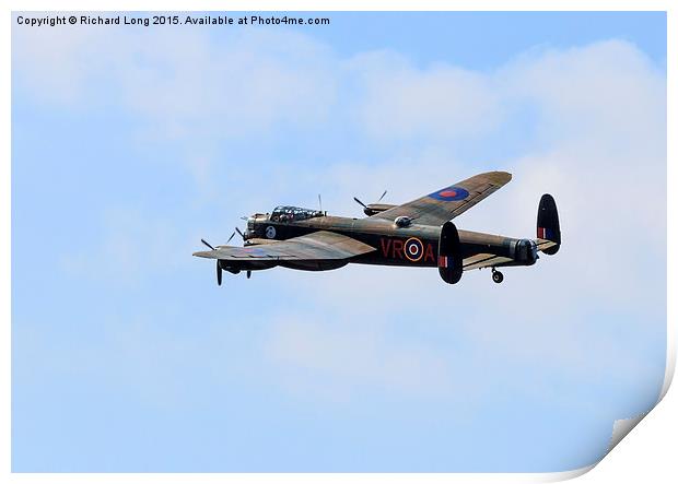  Canadian Lancaster Bomber VR-A Print by Richard Long