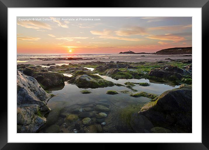  St Ives Bay Sunset Framed Mounted Print by Matt Cottam