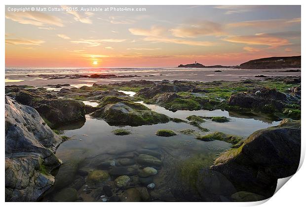  St Ives Bay Sunset Print by Matt Cottam