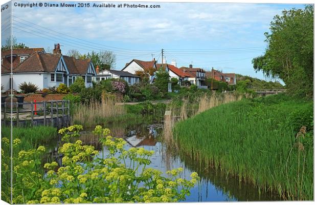  Pett Level Village East Sussex Canvas Print by Diana Mower