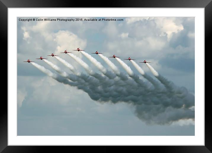  Big Battle - The Red Arrows Farnborough 2015 Framed Mounted Print by Colin Williams Photography