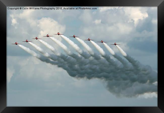  Big Battle - The Red Arrows Farnborough 2015 Framed Print by Colin Williams Photography