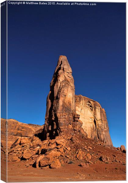  Monument Valley Rock tower Canvas Print by Matthew Bates