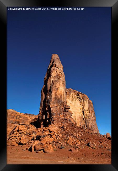  Monument Valley Rock tower Framed Print by Matthew Bates