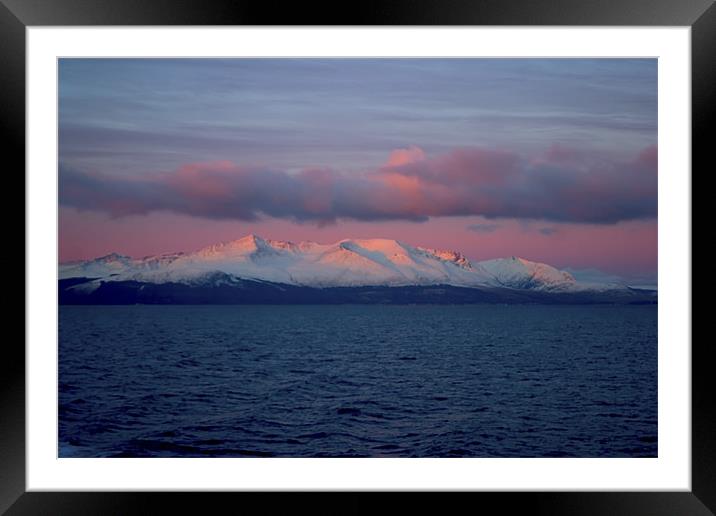 Goatfell at sunrise Framed Mounted Print by Tommy Reilly