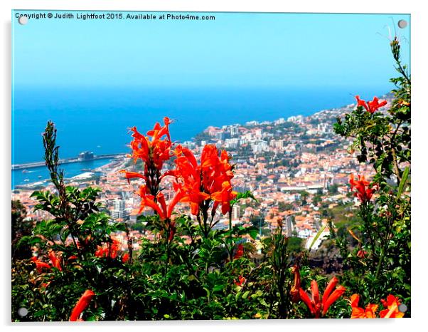  The Island of Flowers Madeira Acrylic by Judith Lightfoot