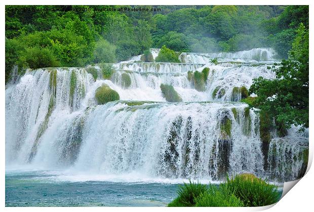  Waterfalls in Krka National Park Print by Joanna Kulawiak