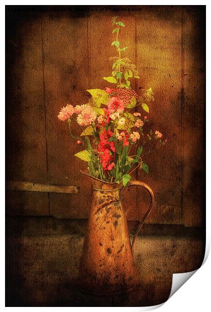 Floral Jug Print by Julie Coe