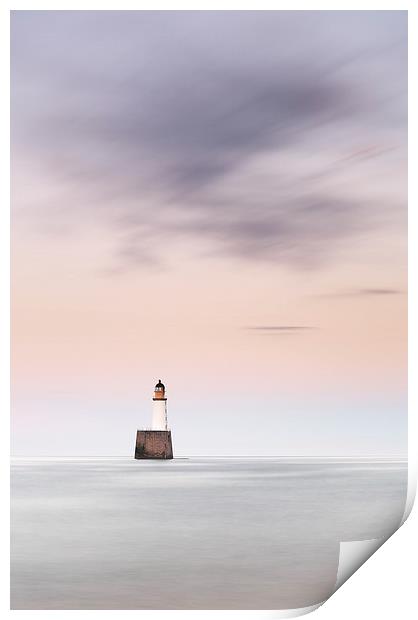  North Sea Lighthouse Print by Grant Glendinning