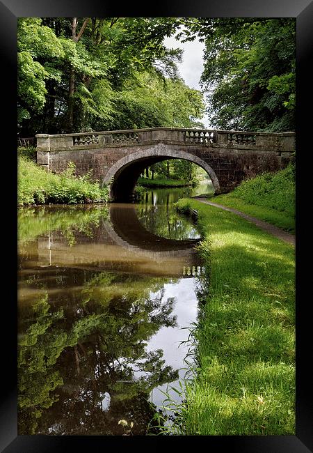  Reflections On The Lancaster Canal Framed Print by Gary Kenyon
