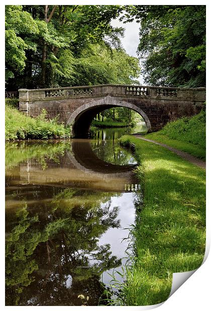  Reflections On The Lancaster Canal Print by Gary Kenyon