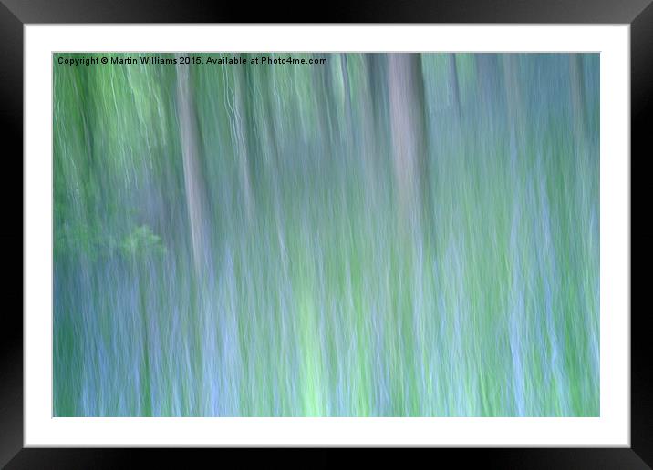 Impressionist Bluebells Framed Mounted Print by Martin Williams