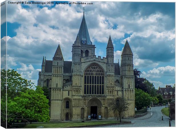  Rochester Cathedral  Canvas Print by Sara Messenger