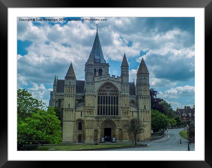  Rochester Cathedral  Framed Mounted Print by Sara Messenger