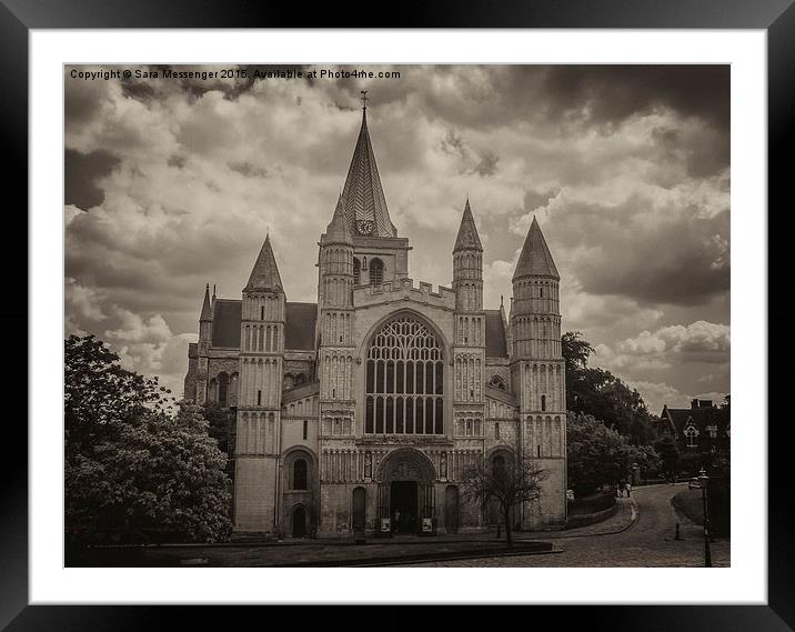   Rochester Cathedral  Framed Mounted Print by Sara Messenger
