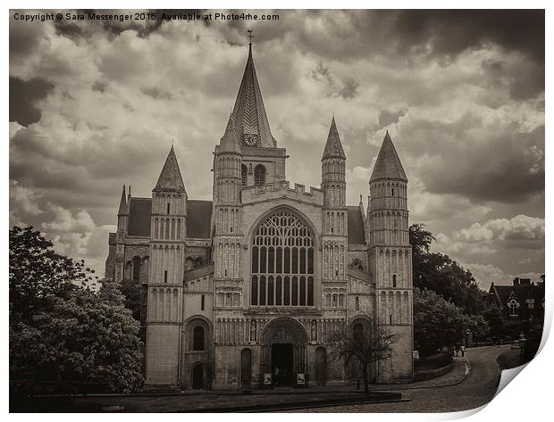   Rochester Cathedral  Print by Sara Messenger