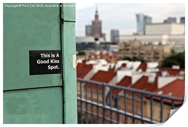 A good kiss spot Print by Paul Fell