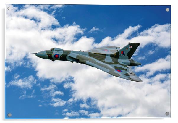  AVRO Vulcan XH558 high over Lincolnshire skies Acrylic by Andrew Scott