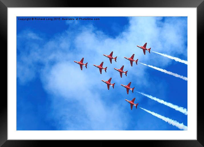  The Red Arrows Framed Mounted Print by Richard Long