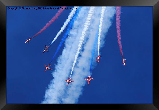  Red White and Blue Framed Print by Richard Long