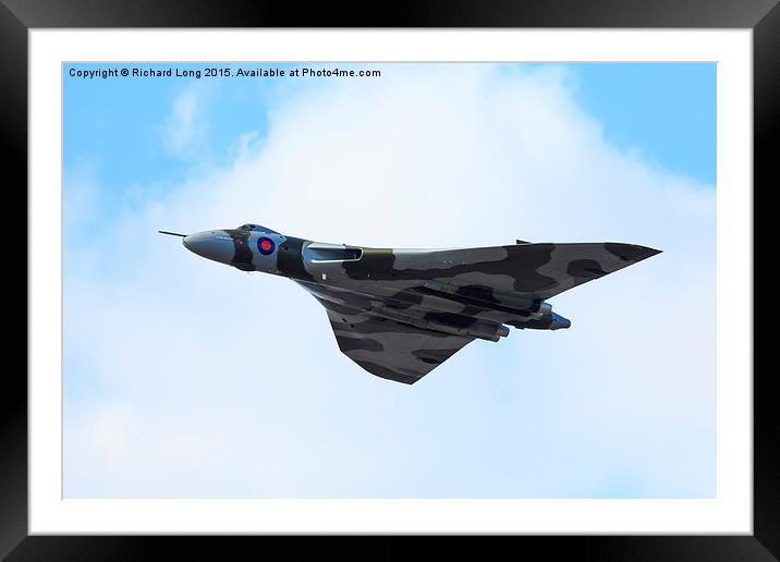  Vulcan Bomber XH558 Framed Mounted Print by Richard Long