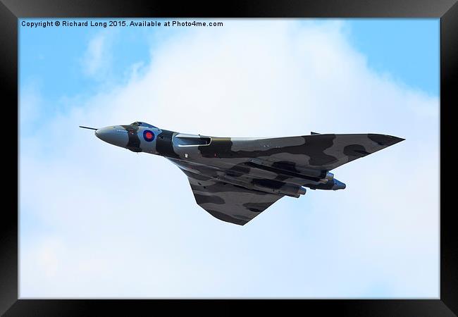 Vulcan Bomber XH558 Framed Print by Richard Long