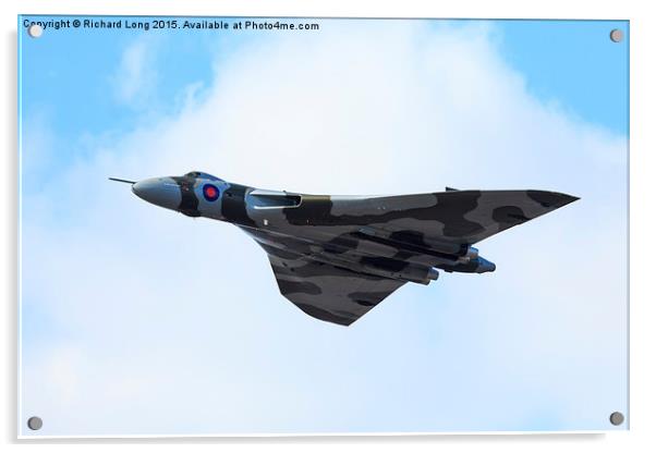  Vulcan Bomber XH558 Acrylic by Richard Long