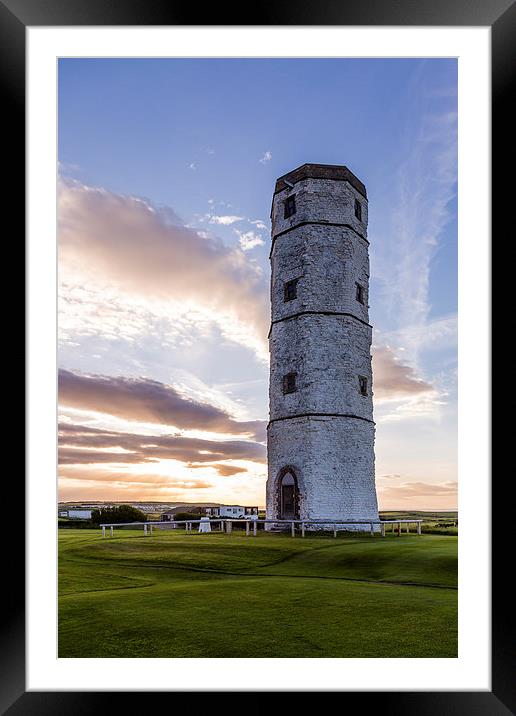  Flamborough Head Chalk Lighthouse Framed Mounted Print by Andy McGarry