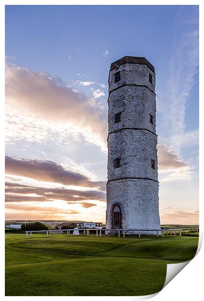  Flamborough Head Chalk Lighthouse Print by Andy McGarry