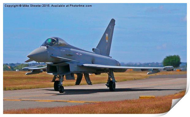  RAF Eurofighter Typhoon Print by Mike Streeter