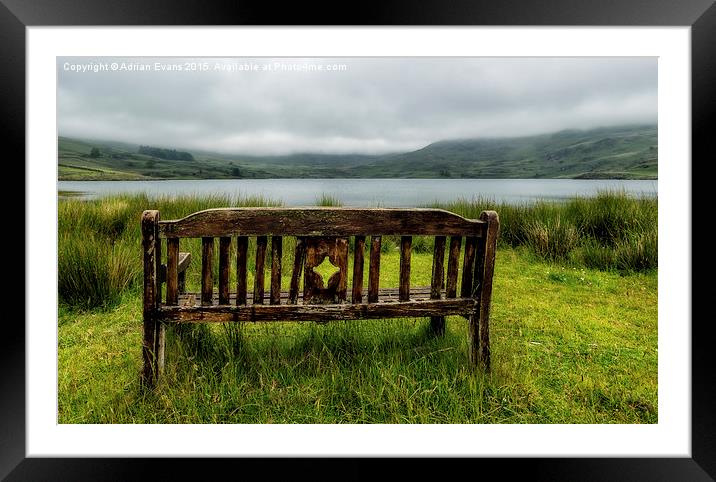 View Across The Lake Framed Mounted Print by Adrian Evans