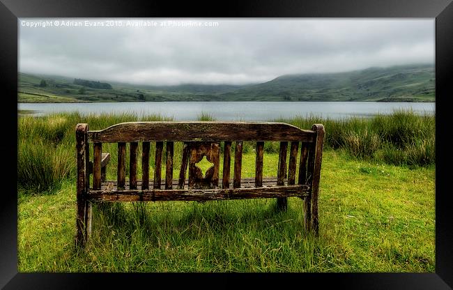 View Across The Lake Framed Print by Adrian Evans