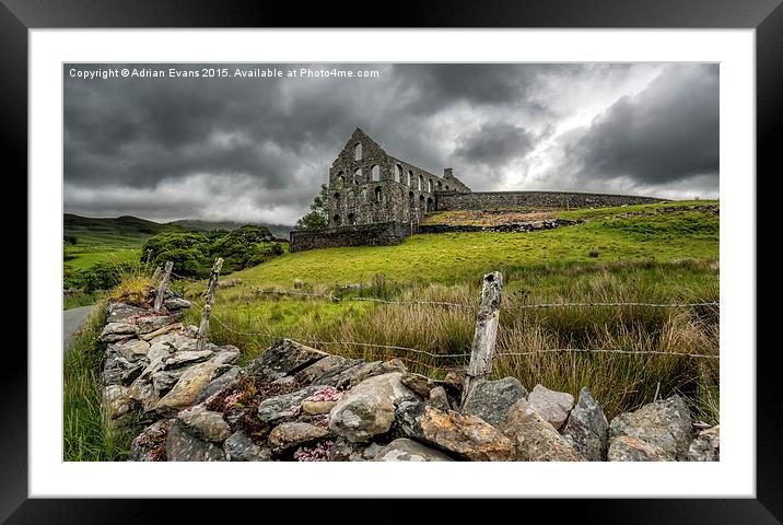 Ynys-y-Pandy Slate Mill Framed Mounted Print by Adrian Evans