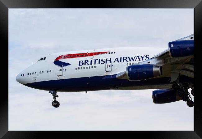 British Airways Boeing 747 Framed Print by David Pyatt
