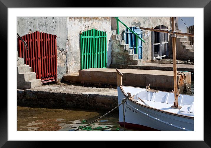  Portocolom fishing boats Framed Mounted Print by Rory Trappe
