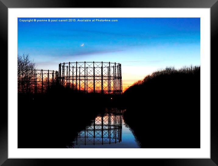  Urban sunset, Maryhill Locks Framed Mounted Print by yvonne & paul carroll