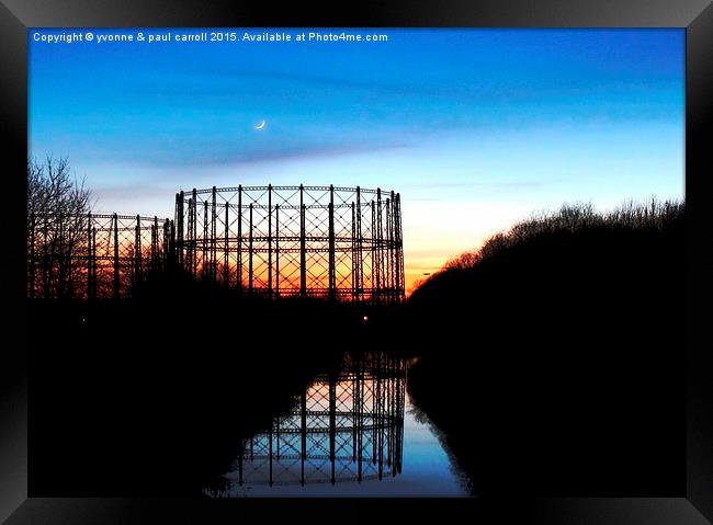  Urban sunset, Maryhill Locks Framed Print by yvonne & paul carroll