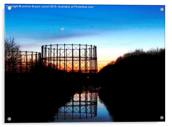  Urban sunset, Maryhill Locks Acrylic by yvonne & paul carroll
