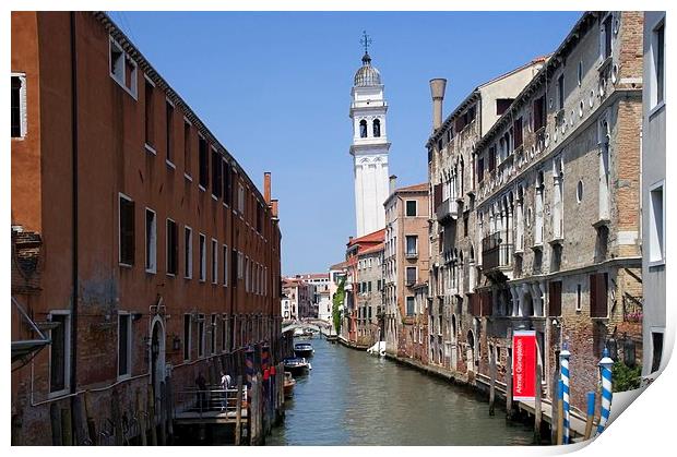  Venetian Bell tower Print by Steven Plowman