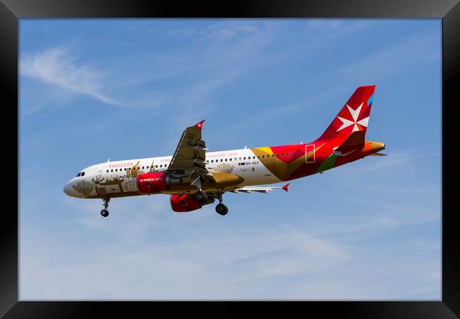 Air Malta Airbus A320 Framed Print by David Pyatt