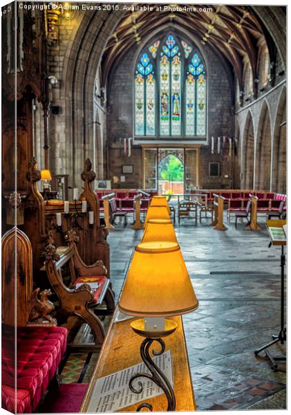 Choir Lamps Canvas Print by Adrian Evans