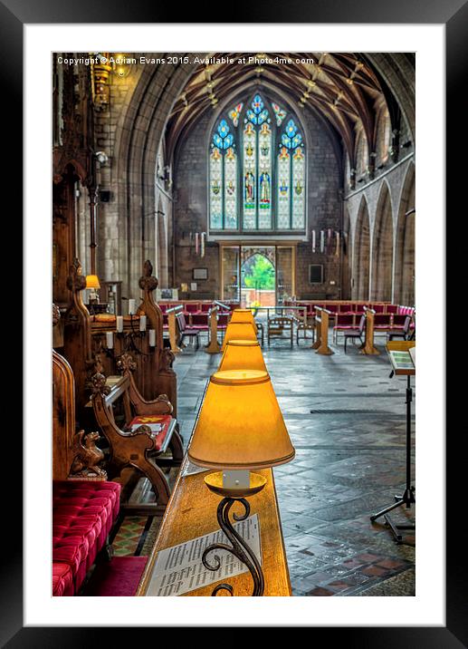 Choir Lamps Framed Mounted Print by Adrian Evans