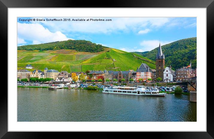  View of Bernkastel on Moselle Framed Mounted Print by Gisela Scheffbuch