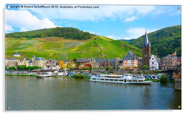  View of Bernkastel on Moselle Acrylic by Gisela Scheffbuch