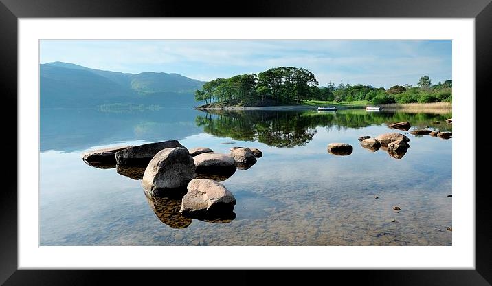  Derwent water Cumbria Framed Mounted Print by Tony Bates