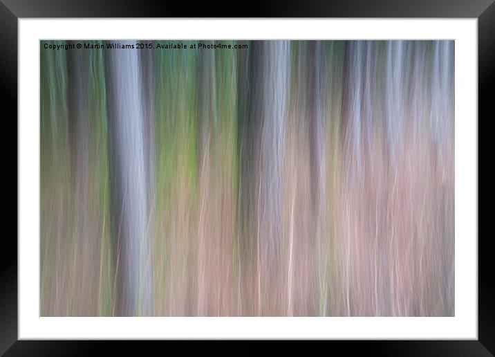 Forest Blur Framed Mounted Print by Martin Williams