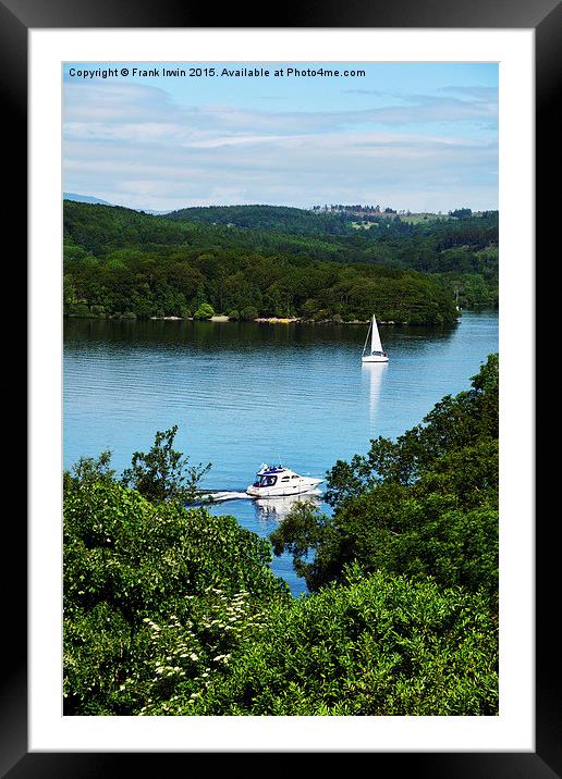  Windermere from our hotel room Framed Mounted Print by Frank Irwin