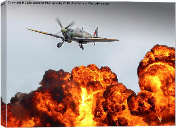  Spitfire Scramble Canvas Print by Colin Williams Photography
