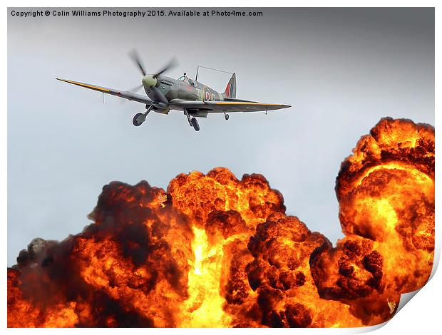  Spitfire Scramble Print by Colin Williams Photography