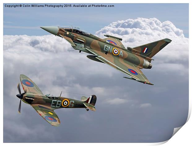  Spitfire and Typhoon Battle of Britain 3 Print by Colin Williams Photography